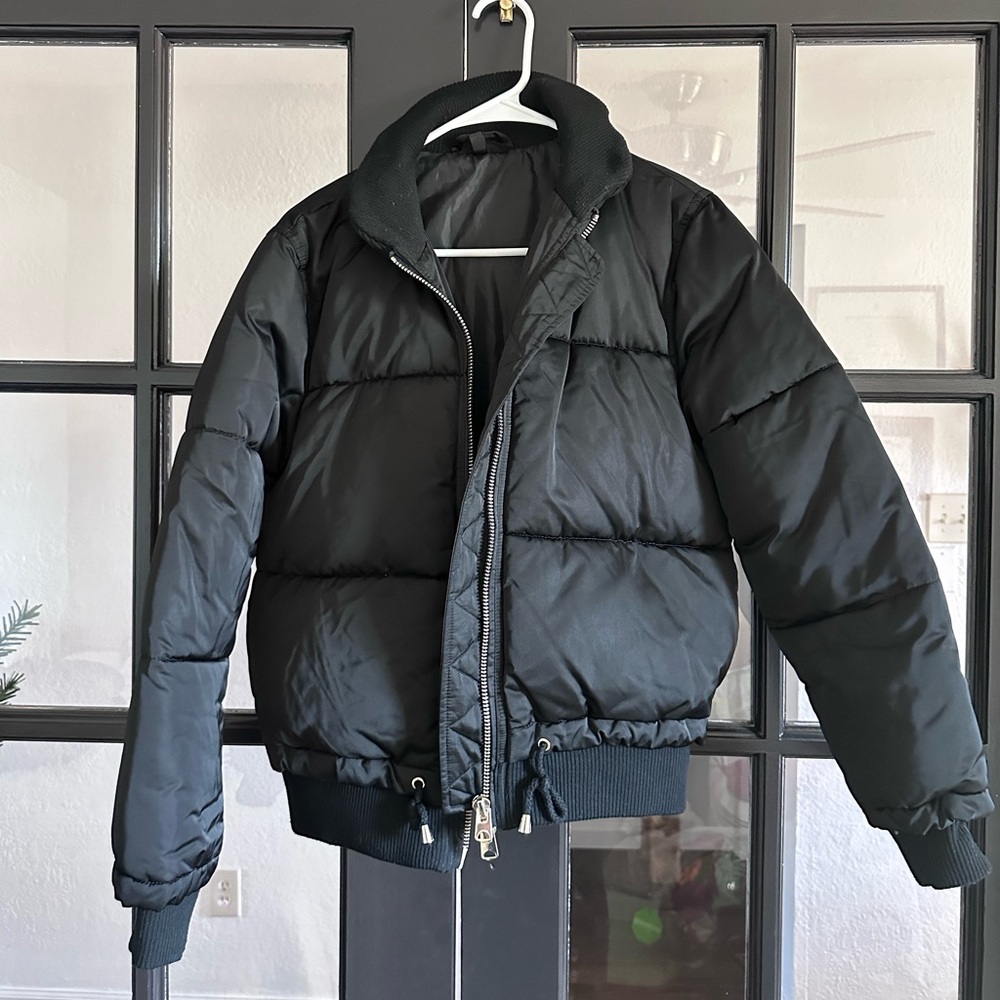 Topshop Black Bomber Jacket